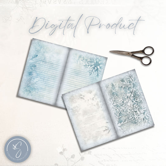 Frosted Elegance Journal Pages