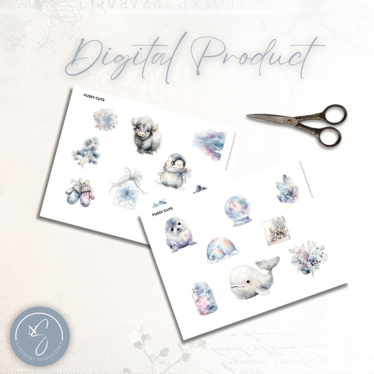Arctic Kiss Fussy Cuts and Journal Quotes