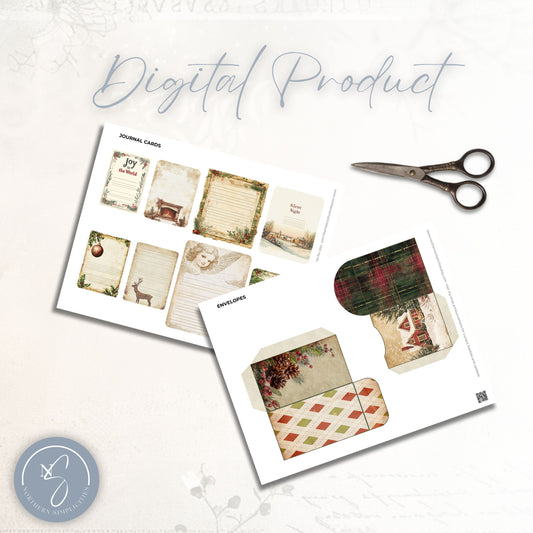 Classic Christmas Journal Cards and Mini Envelopes