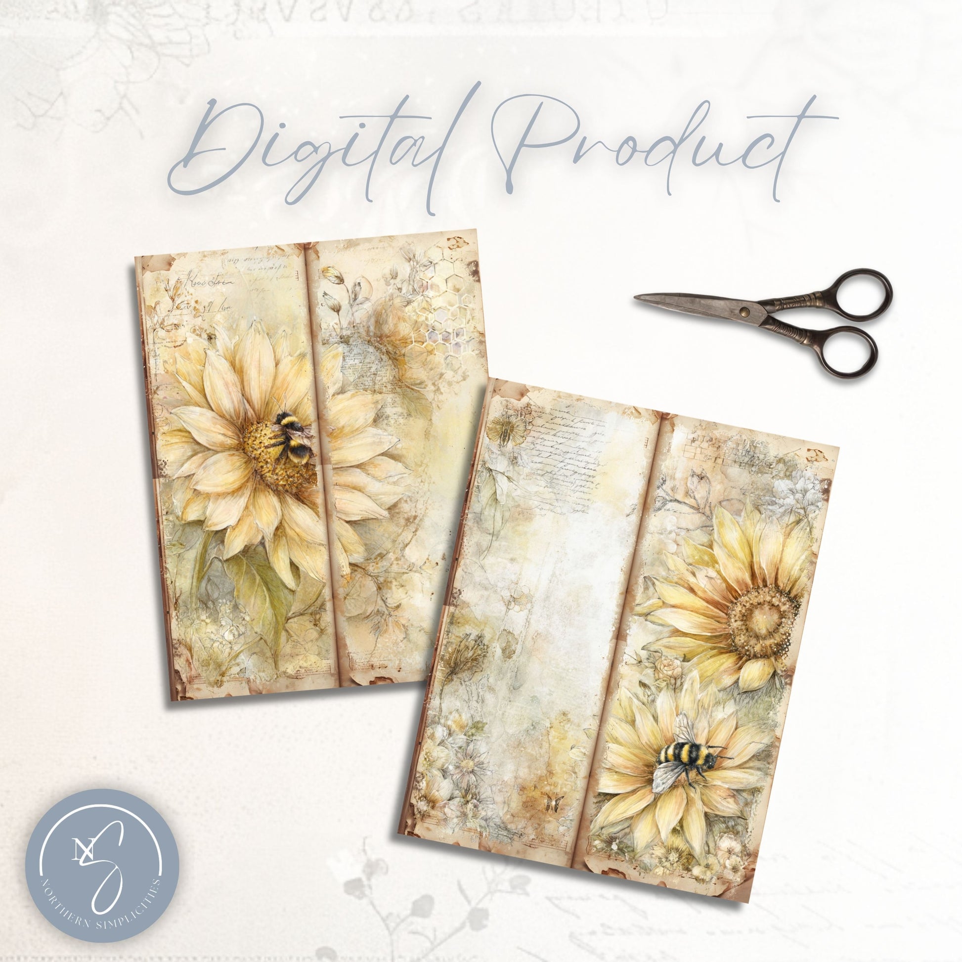 Honey Garden Tall Journal Pages