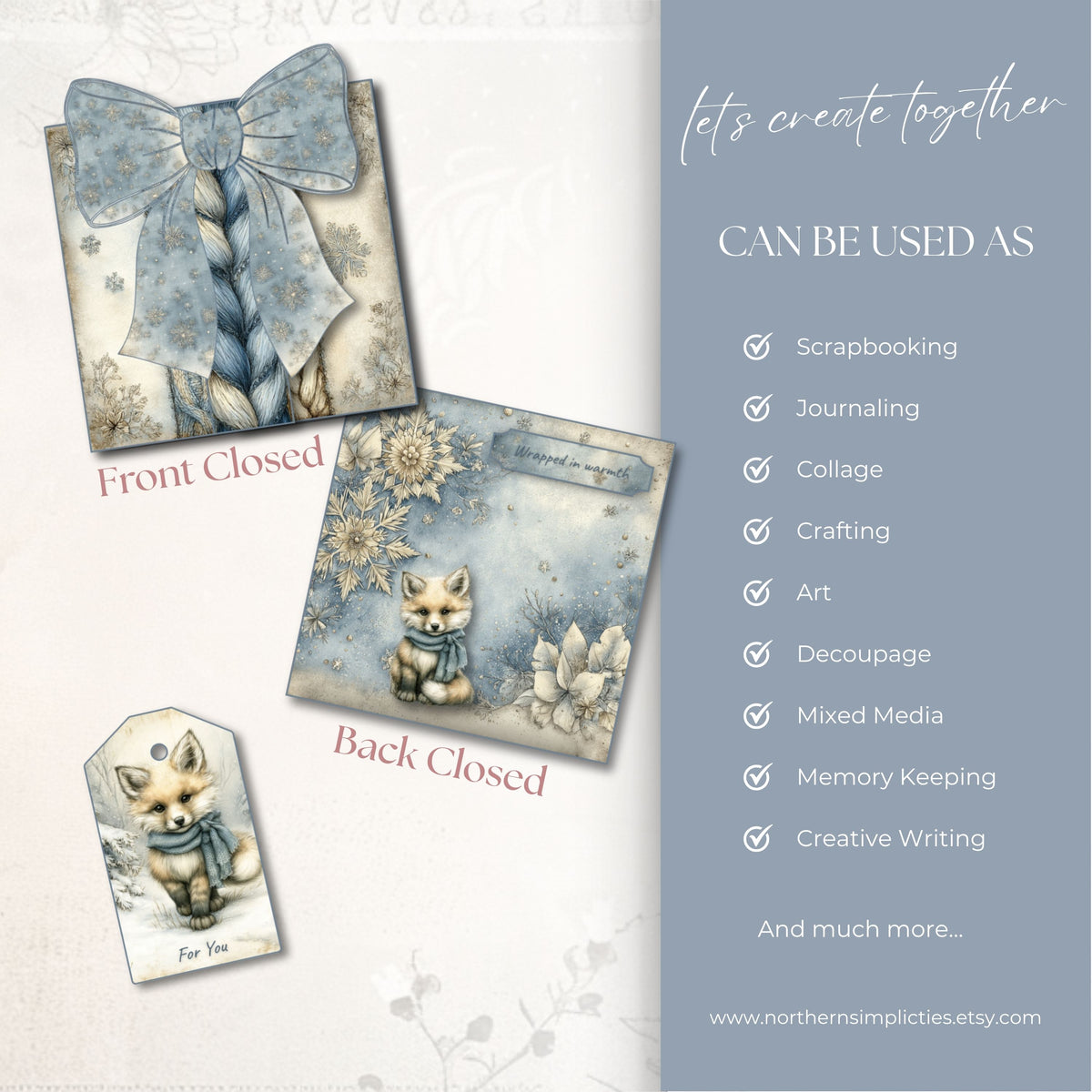 Winter Tails Pop-Up Folio Kit