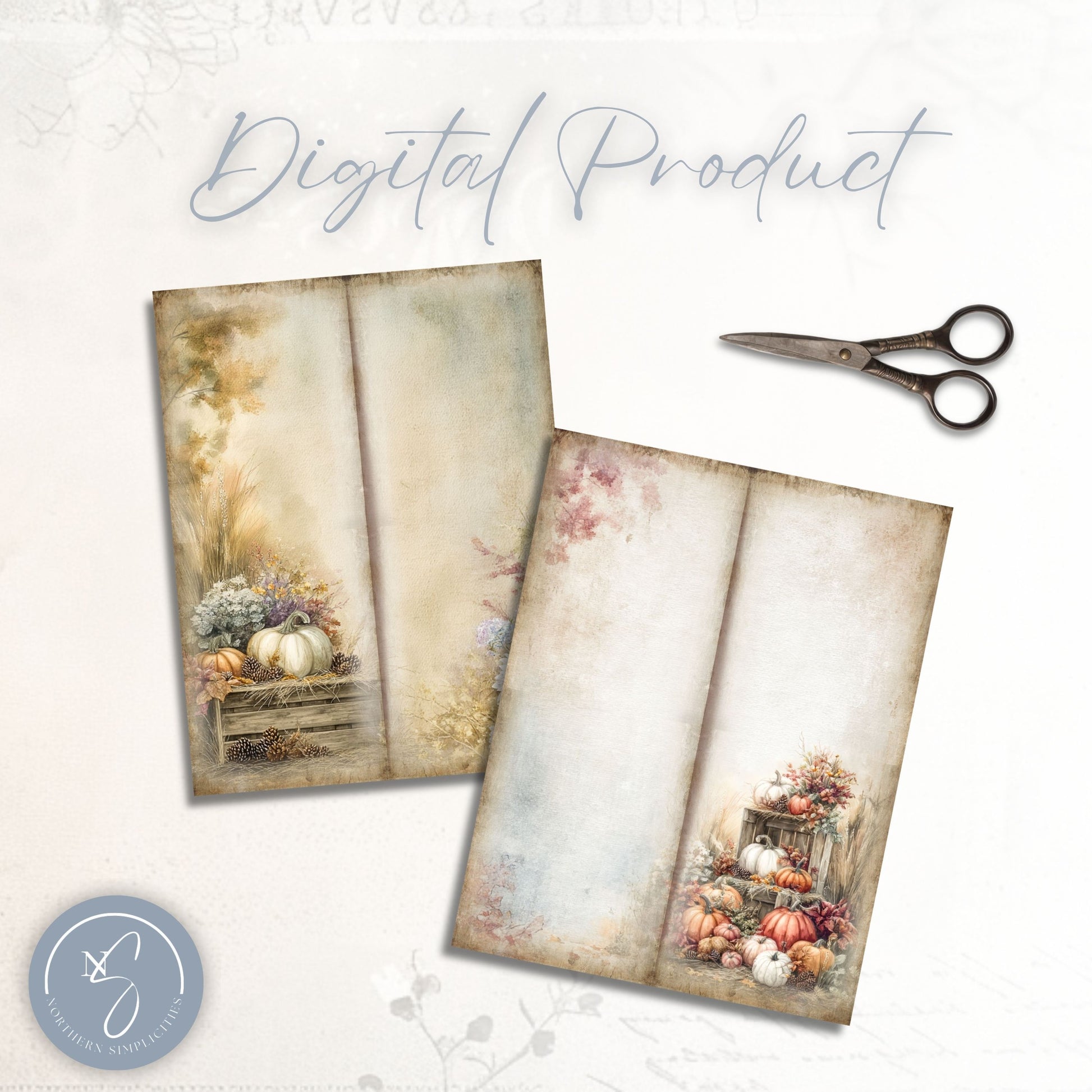 Pumpkin Patch Tall Journal Pages