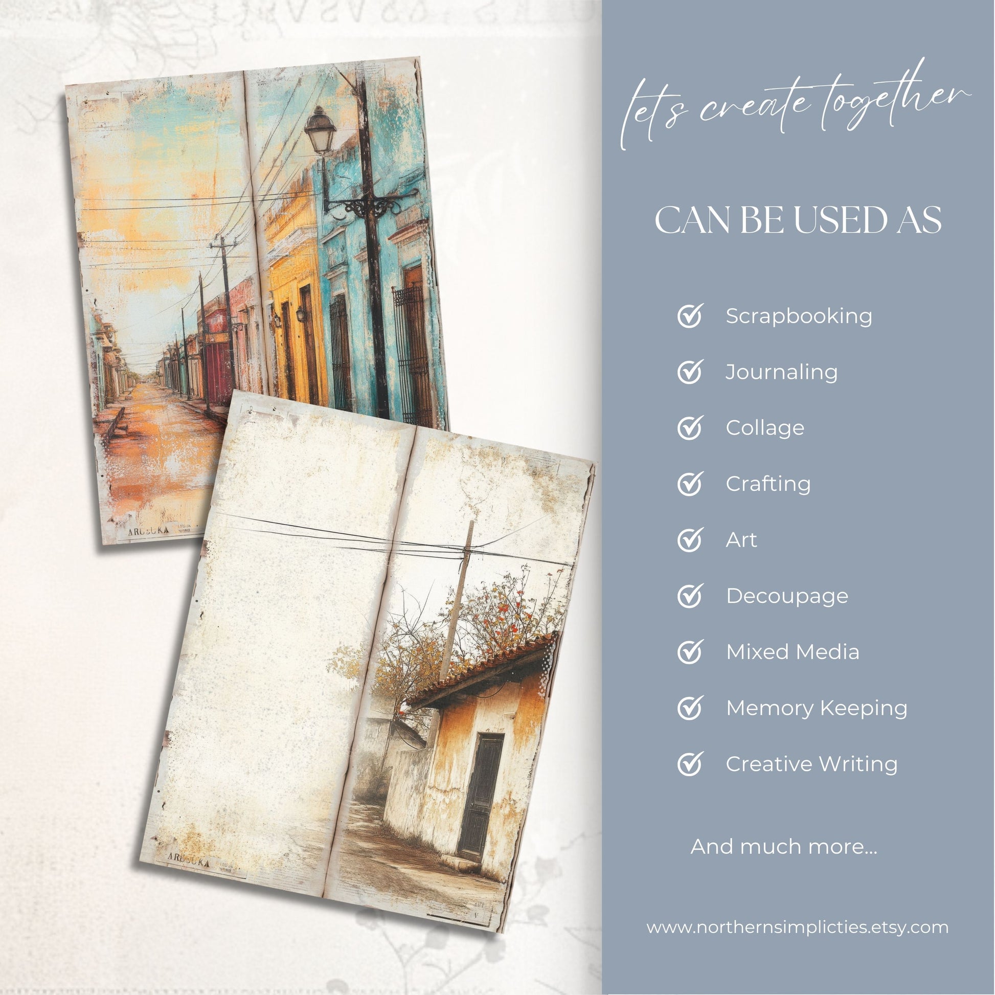 Casa de Recuerdos Tall Journal Pages