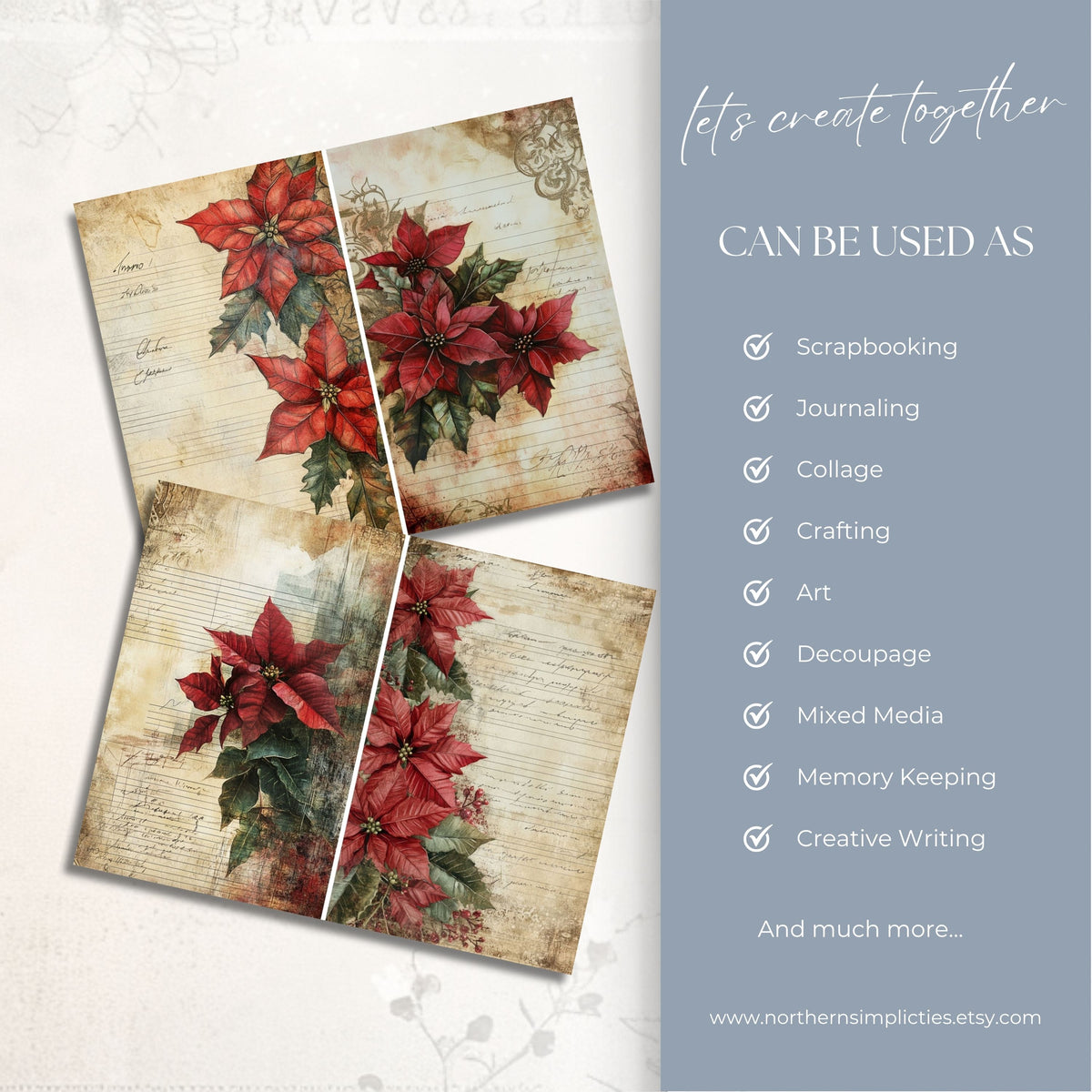 Poinsettia Perfection Journal Papers