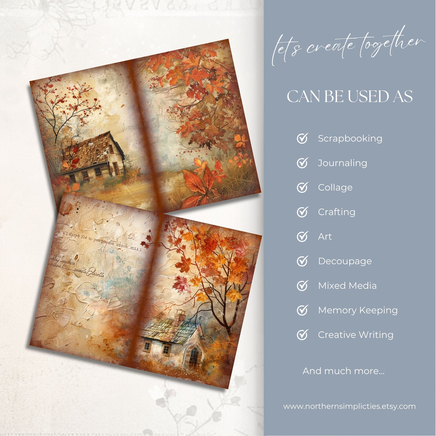 Autumn Whimsy Junk Journal Pages