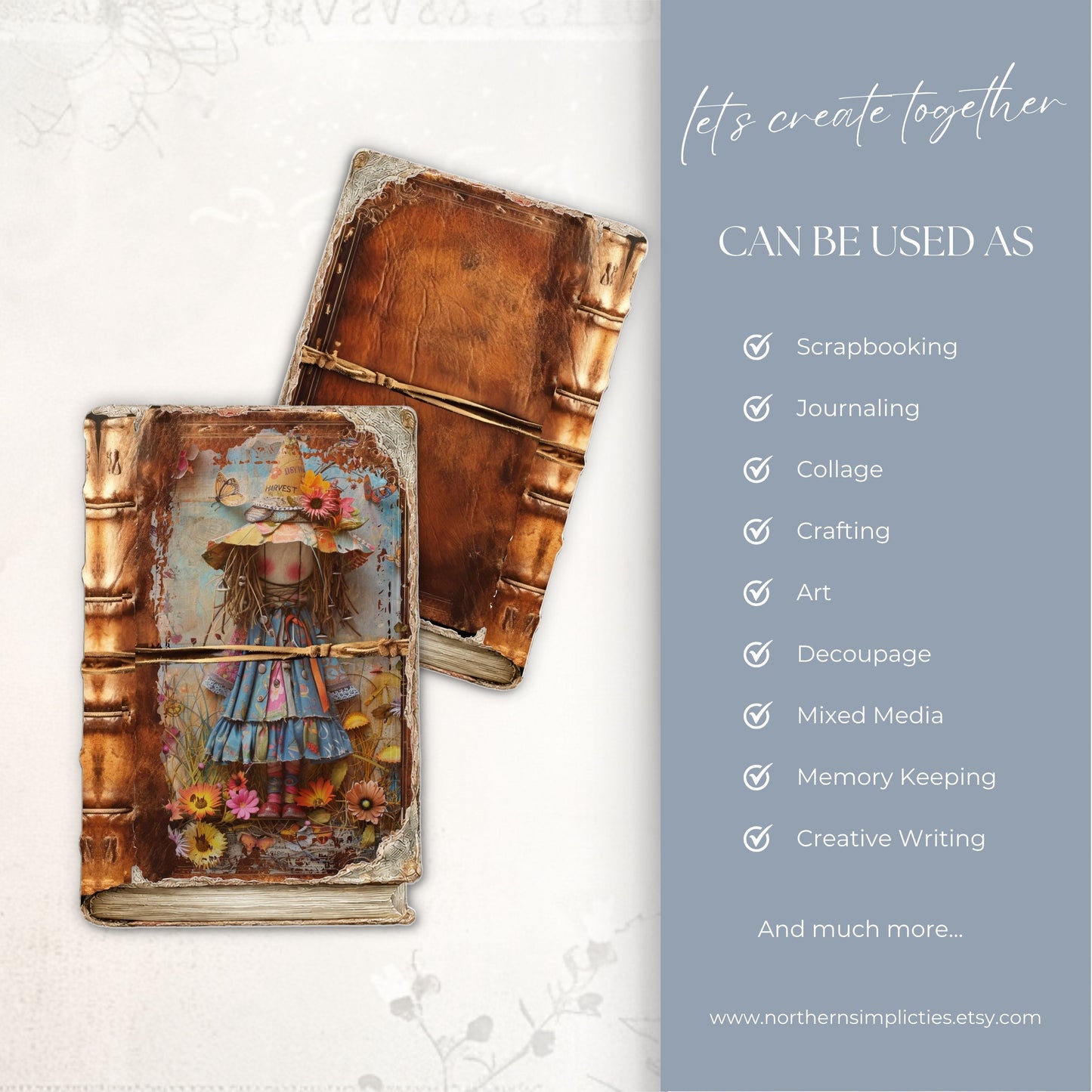 Scarecrow Charm Junk Journal Kit
