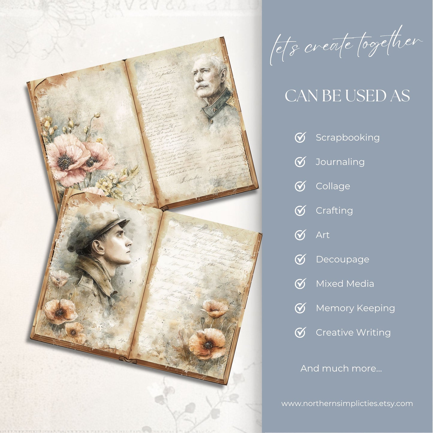 Silent Valor Junk Journal Pages