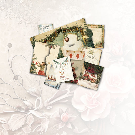 Classic Christmas Journal Cards and Mini Envelopes