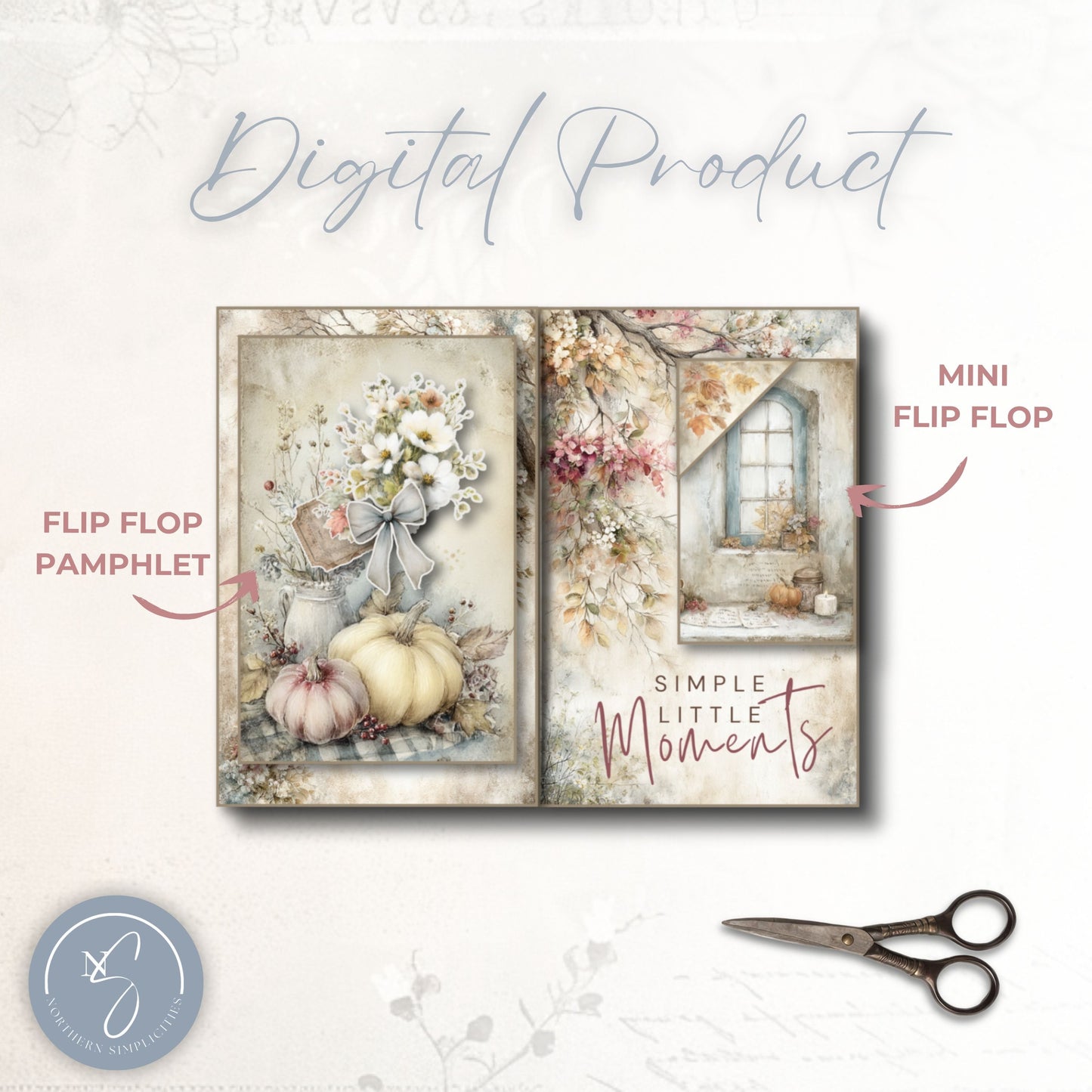 Cozy Curio Flip Flop Junk Journal Folio Kit