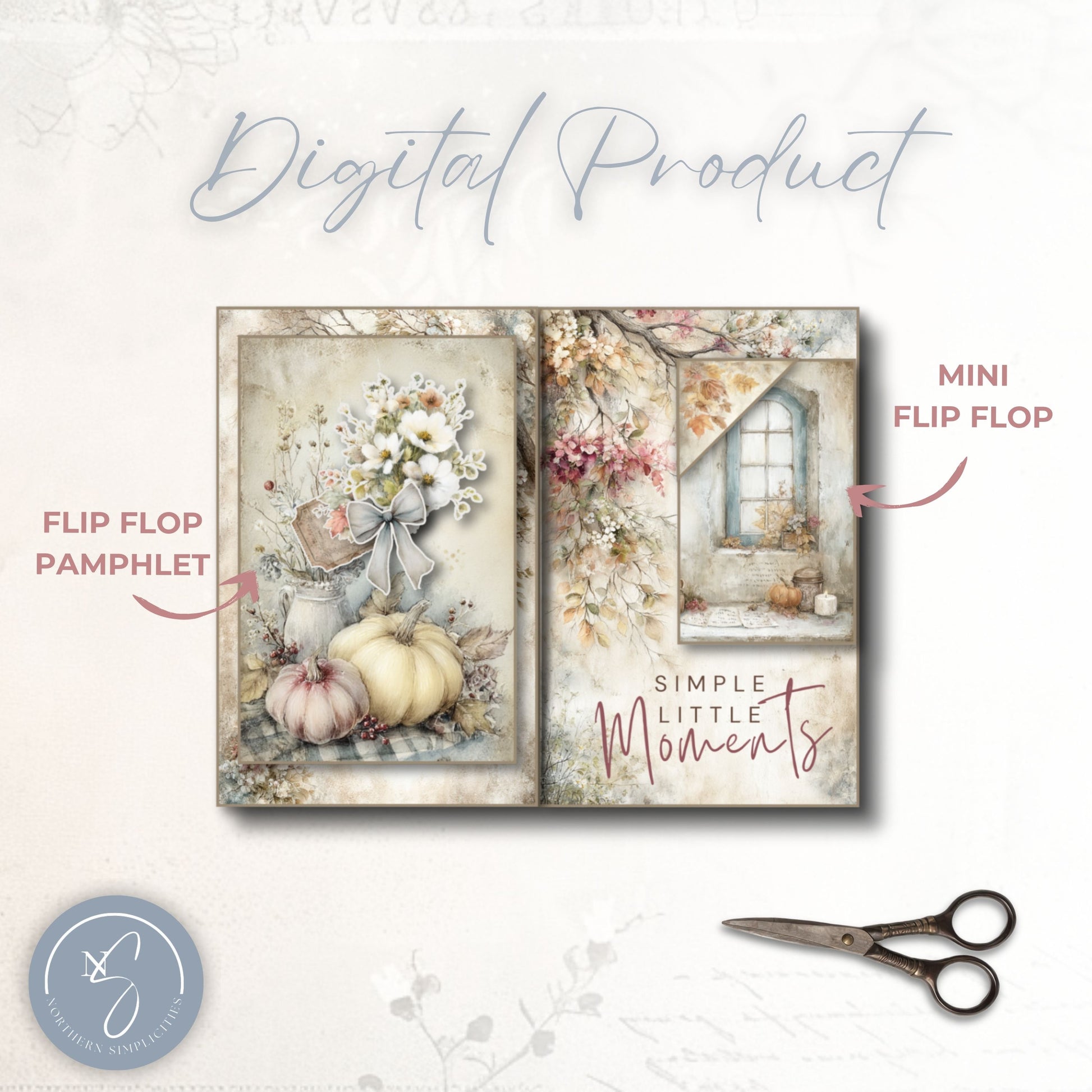 Cozy Curio Flip Flop Junk Journal Folio Kit