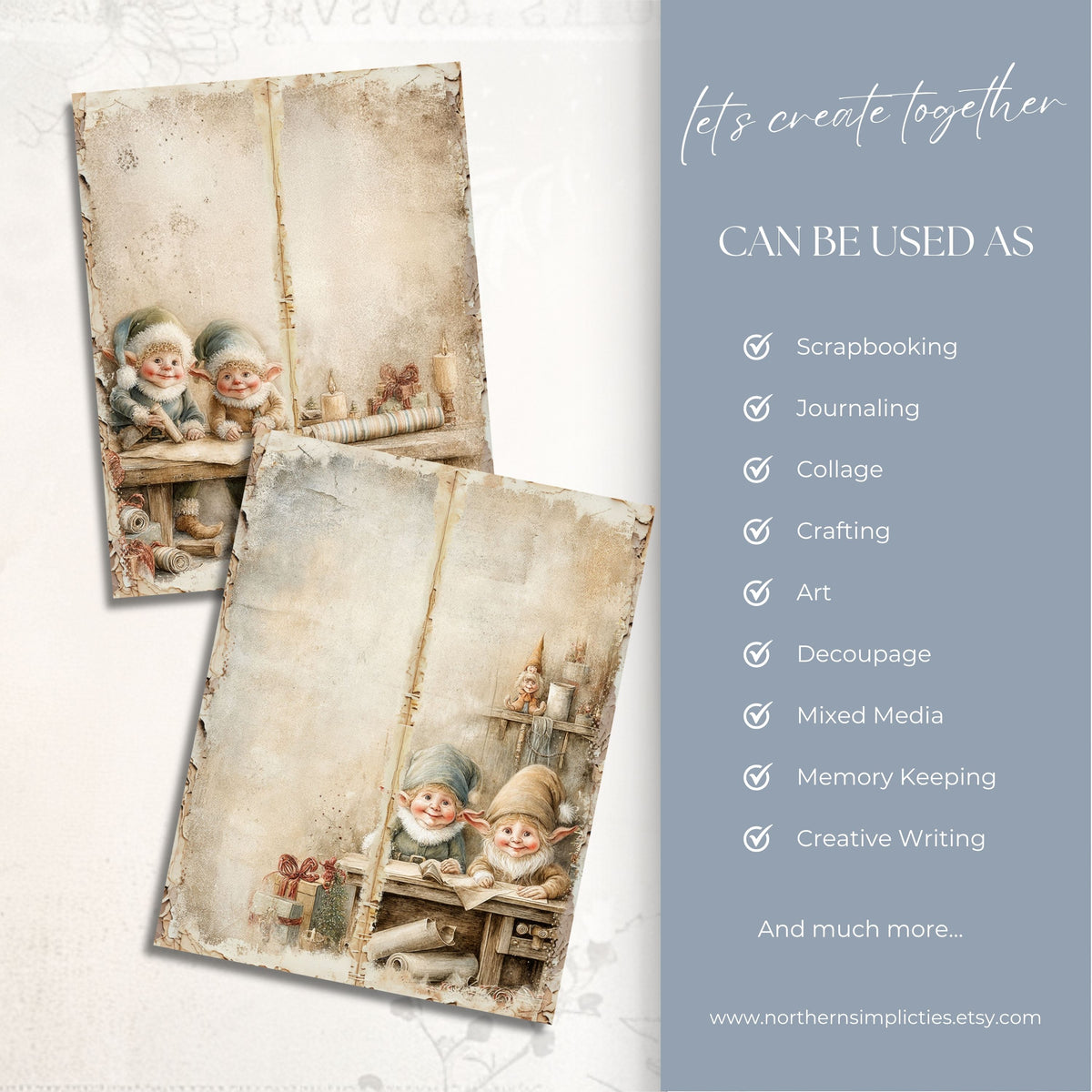 North Pole Tall Journal Pages