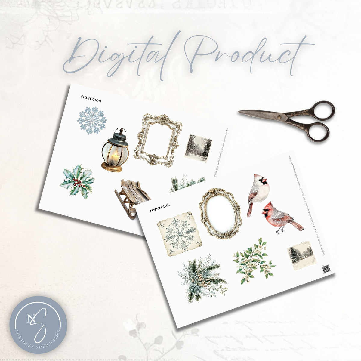 Frosted Elegance Fussy Cuts