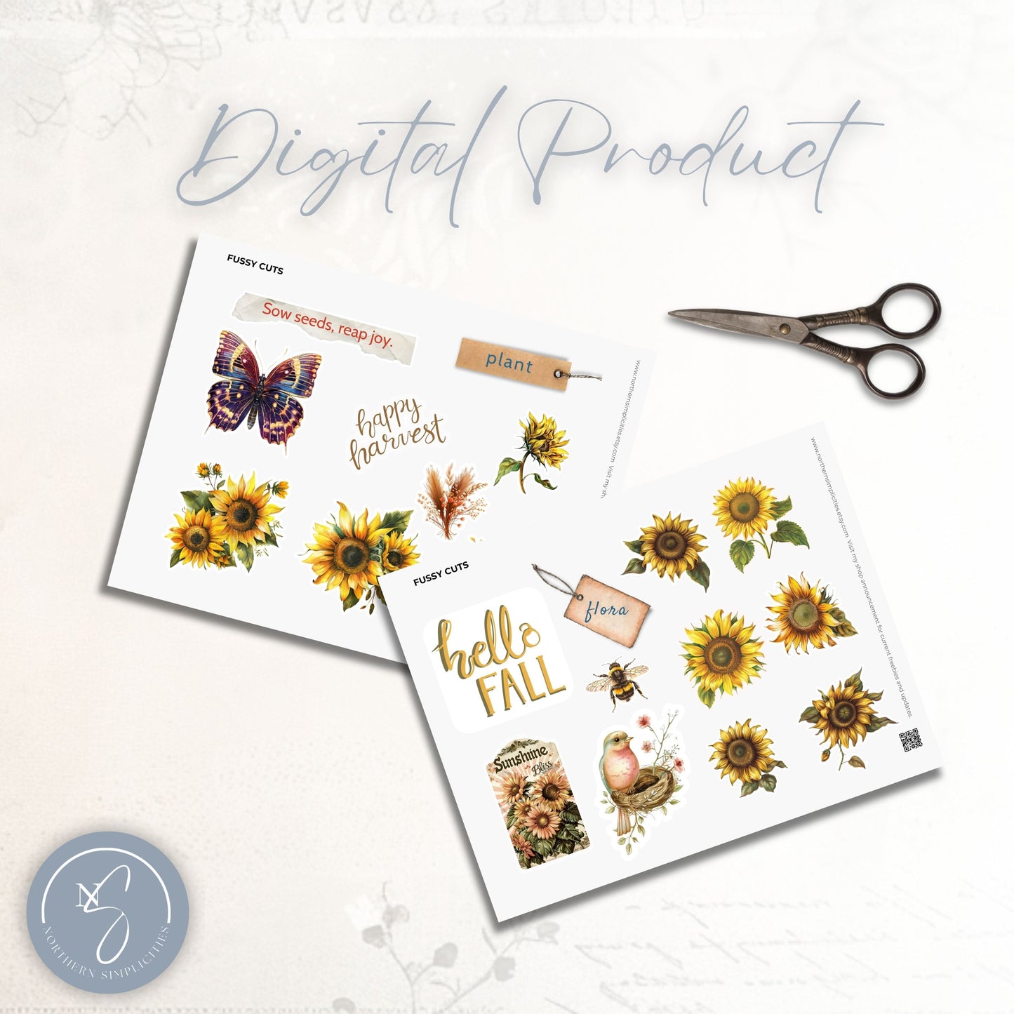 Sunflower Bliss Fussy Cuts