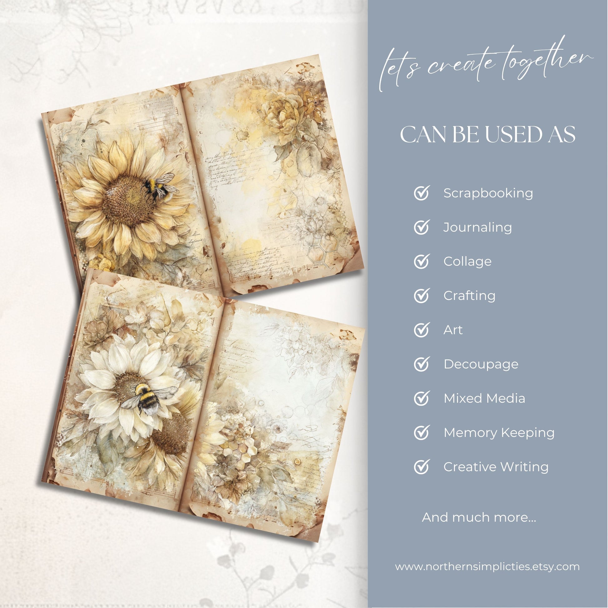 Honey Garden Journal Pages