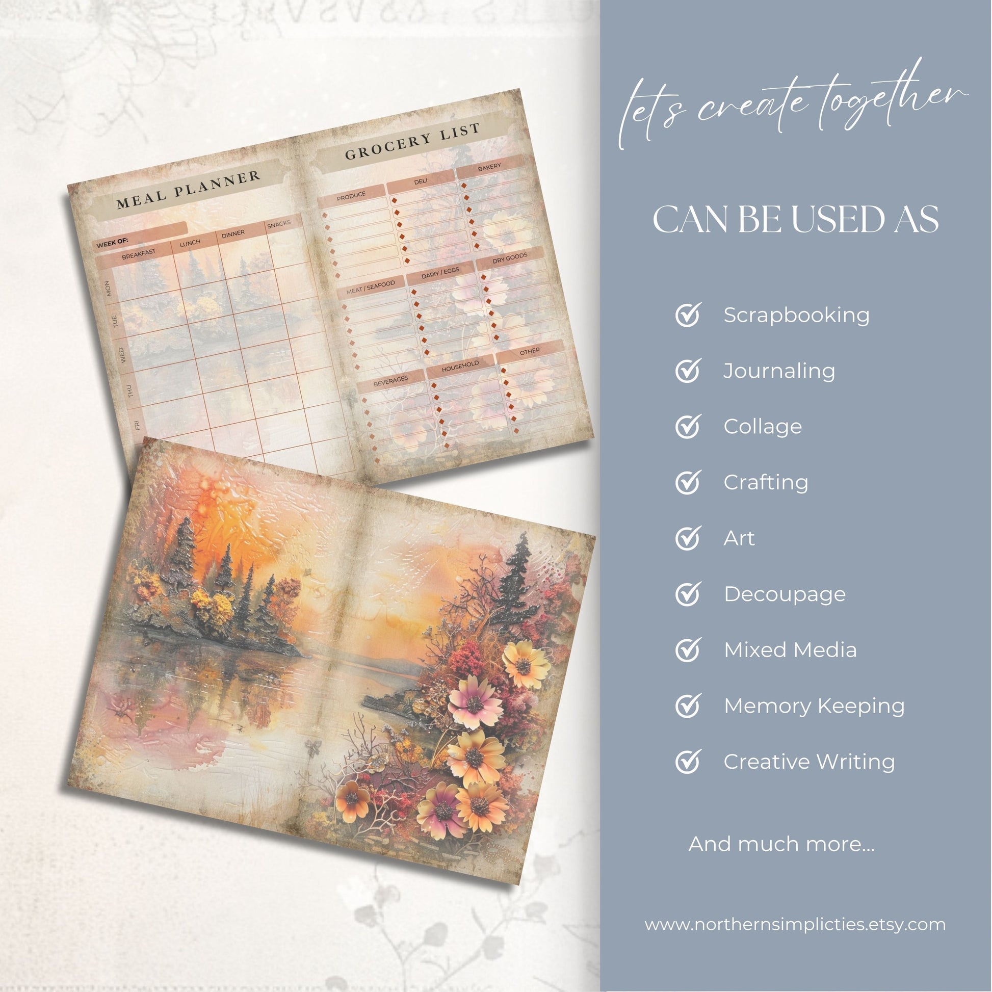 Autumn Whimsy Junk Planner