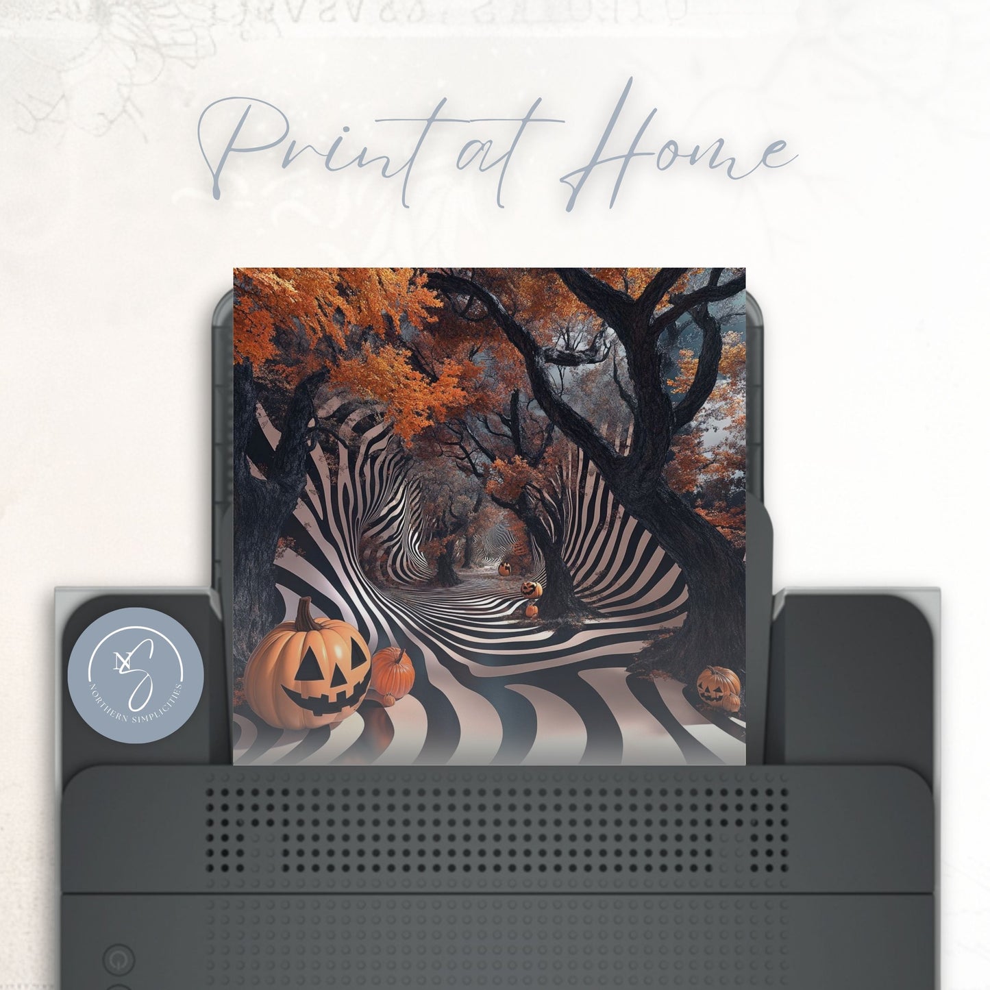 Spooky Reflections Halloween Digital Papers