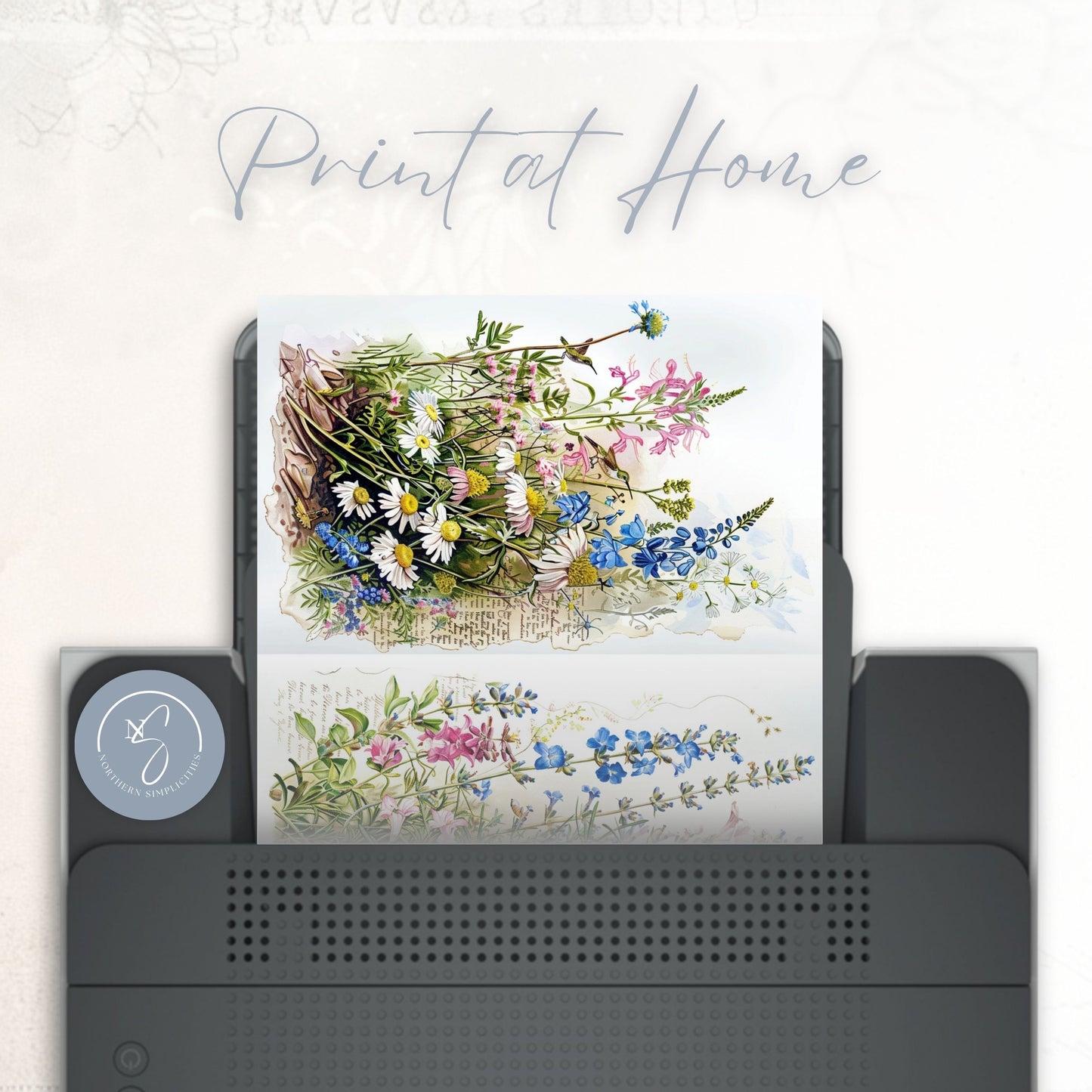Watercolor Wildflowers Journal Papers