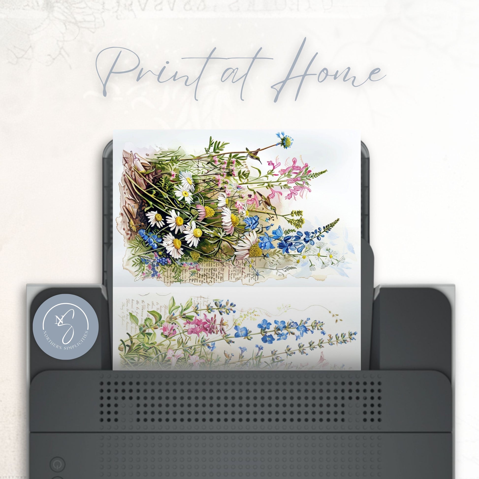 Watercolor Wildflowers Journal Papers