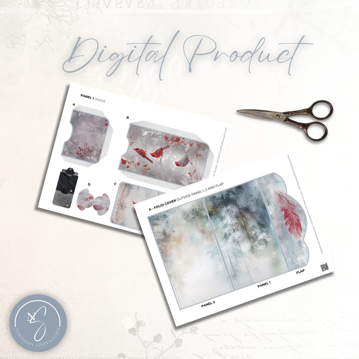 Cardinal Whispers Waterfall Folio Kit