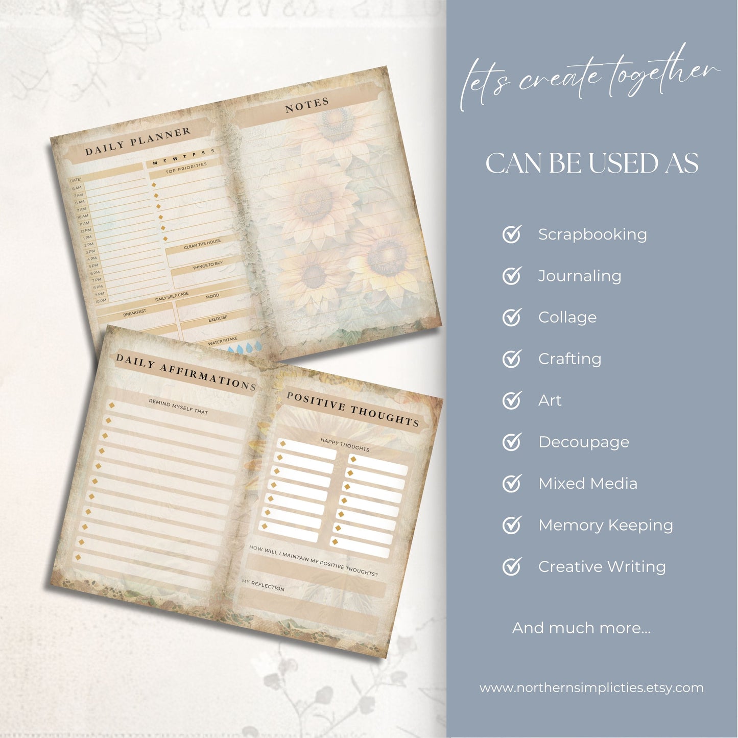 Sunflower Bliss Junk Planner