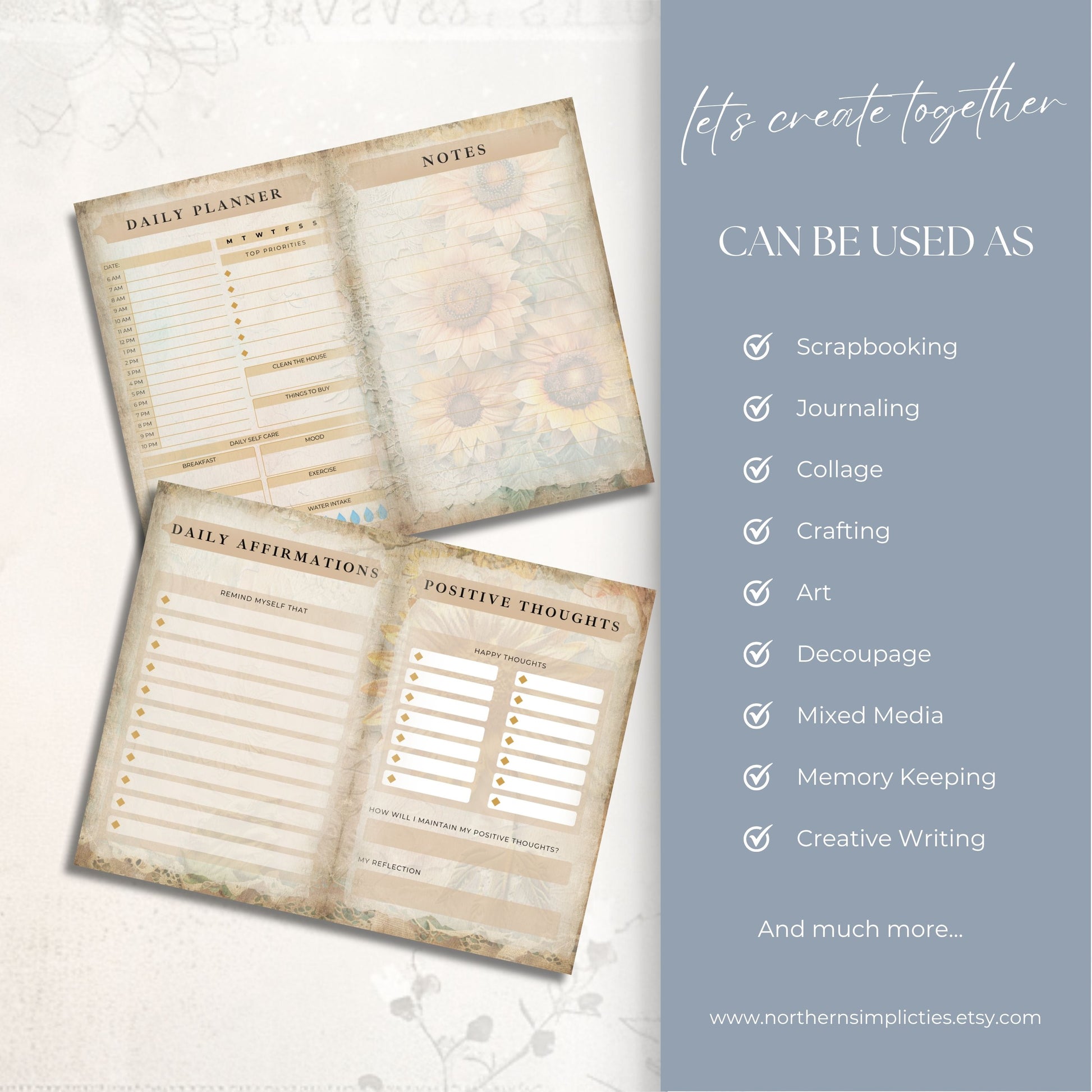 Sunflower Bliss Junk Planner