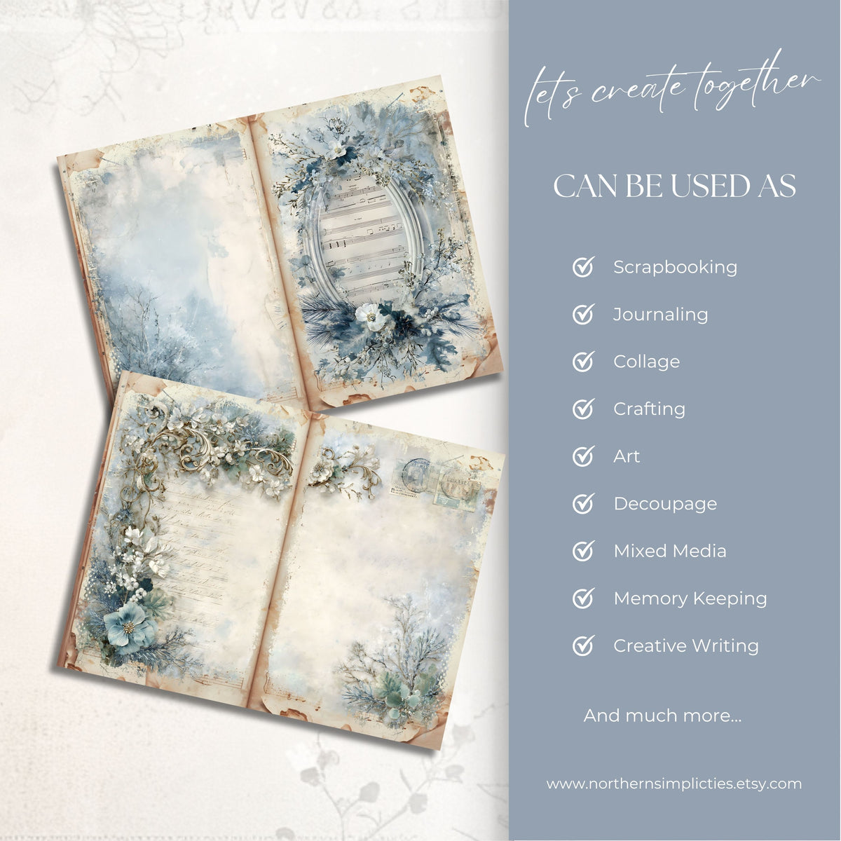 Winter Melodies Journal Pages