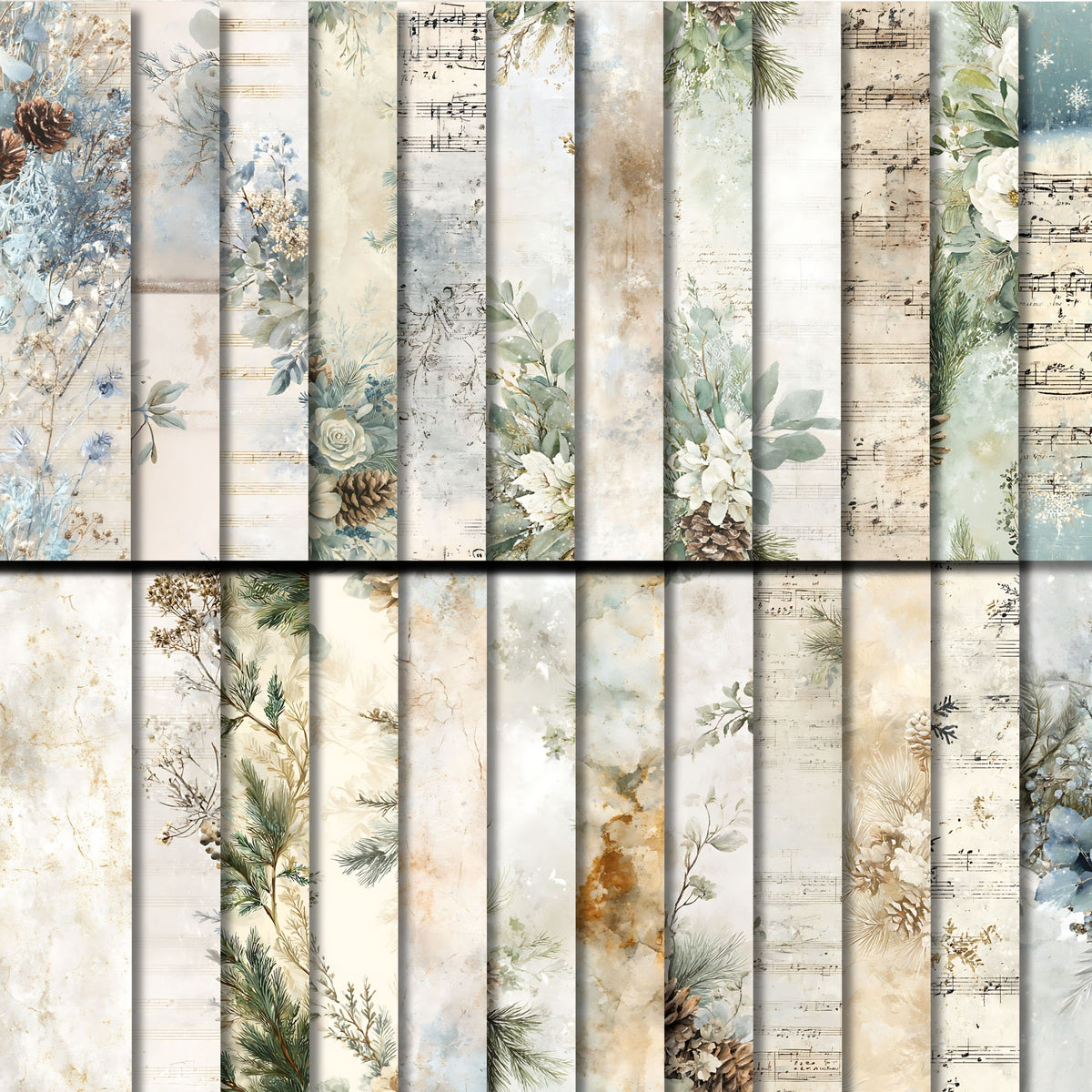 Winter Melodies Seamless Papers