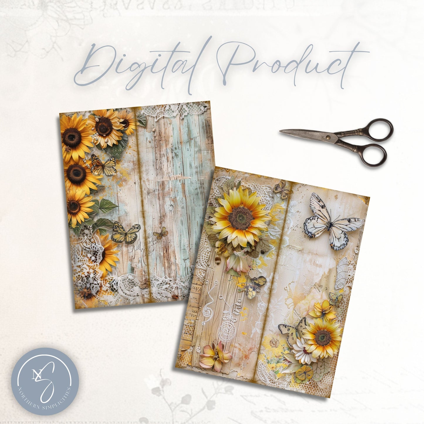Sunflower Bliss Tall Journal Pages