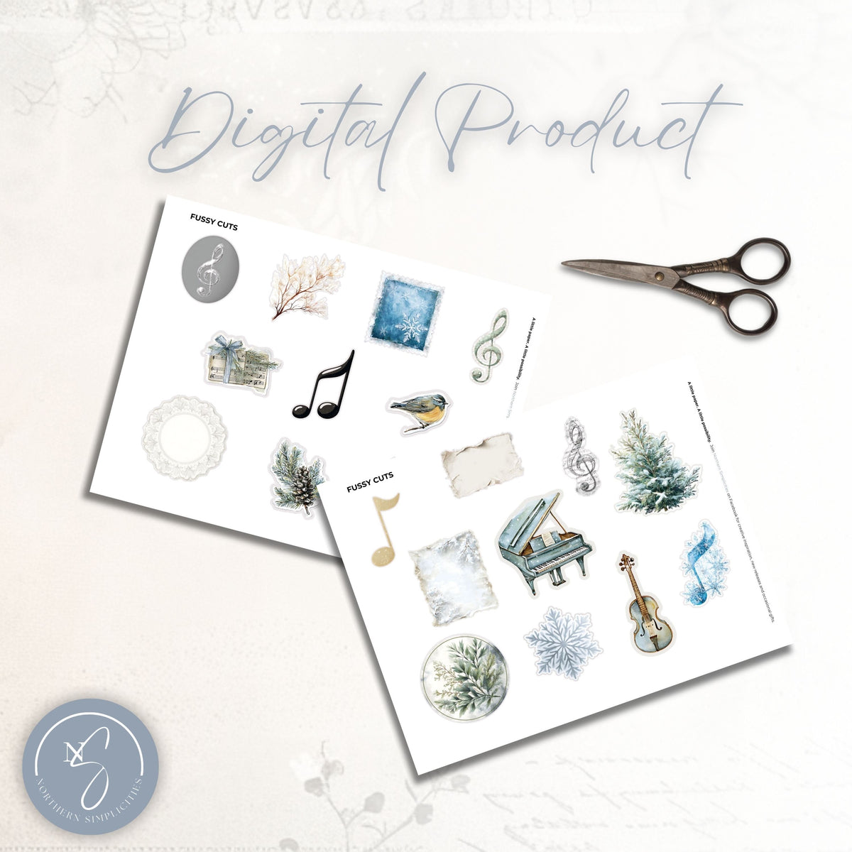 Winter Melodies Fussy Cuts