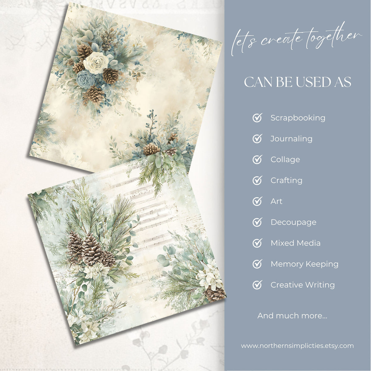 Winter Melodies Seamless Papers
