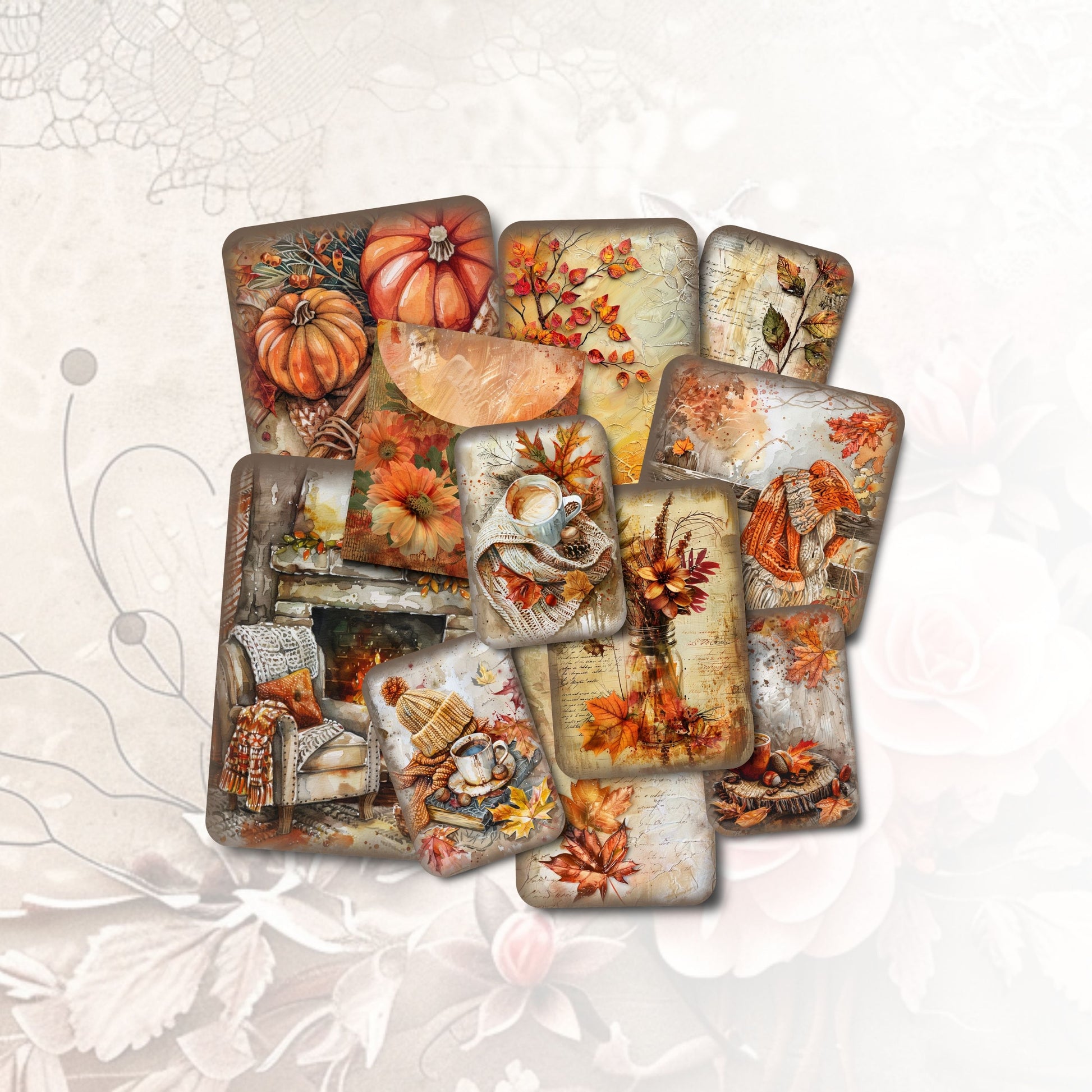 Autumn Whimsy Journal Cards and Envelopes