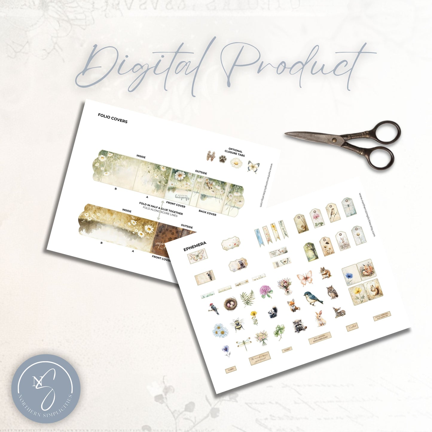 Wandering Meadow Mini Junk Journal Folio Kit