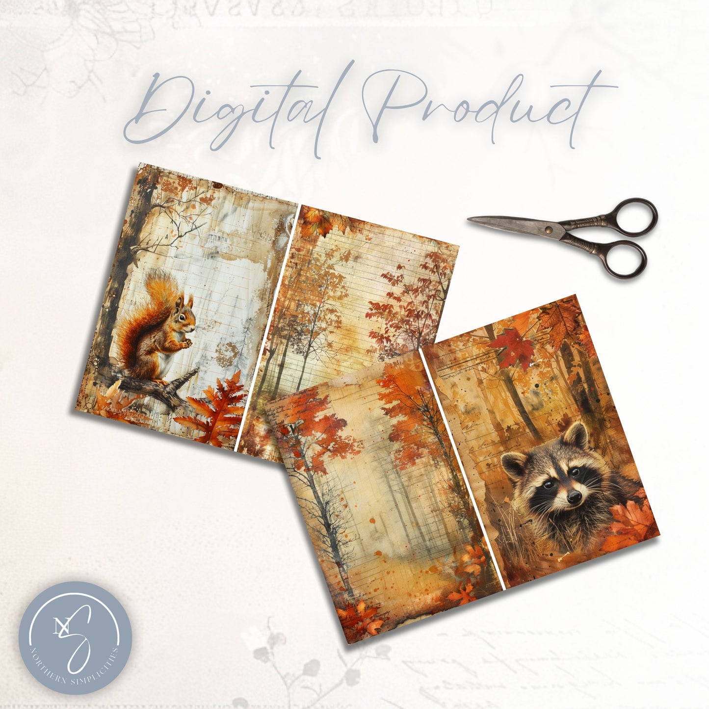 Enchanted Woodland Junk Journal Papers