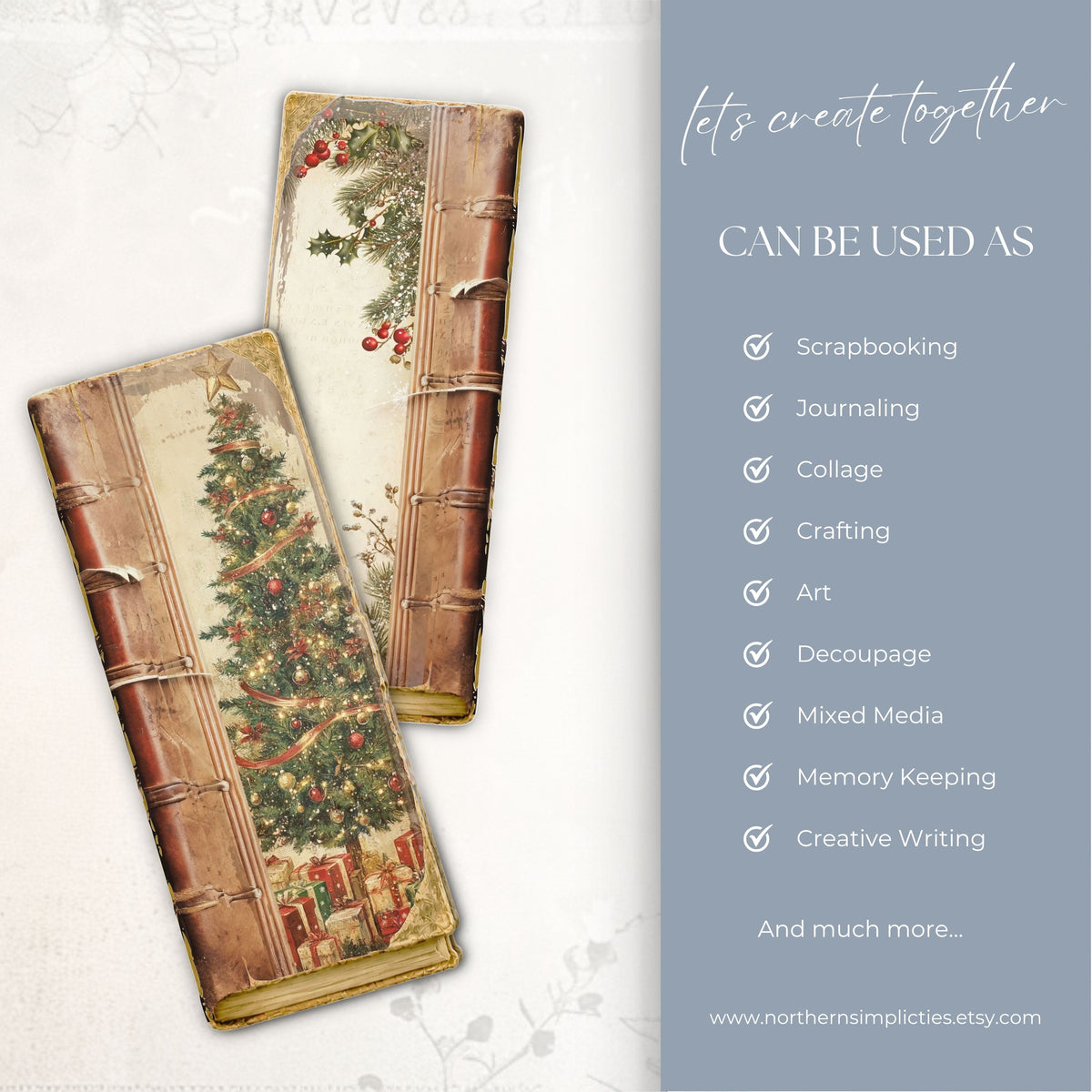 Classic Christmas Tall Journal Cover