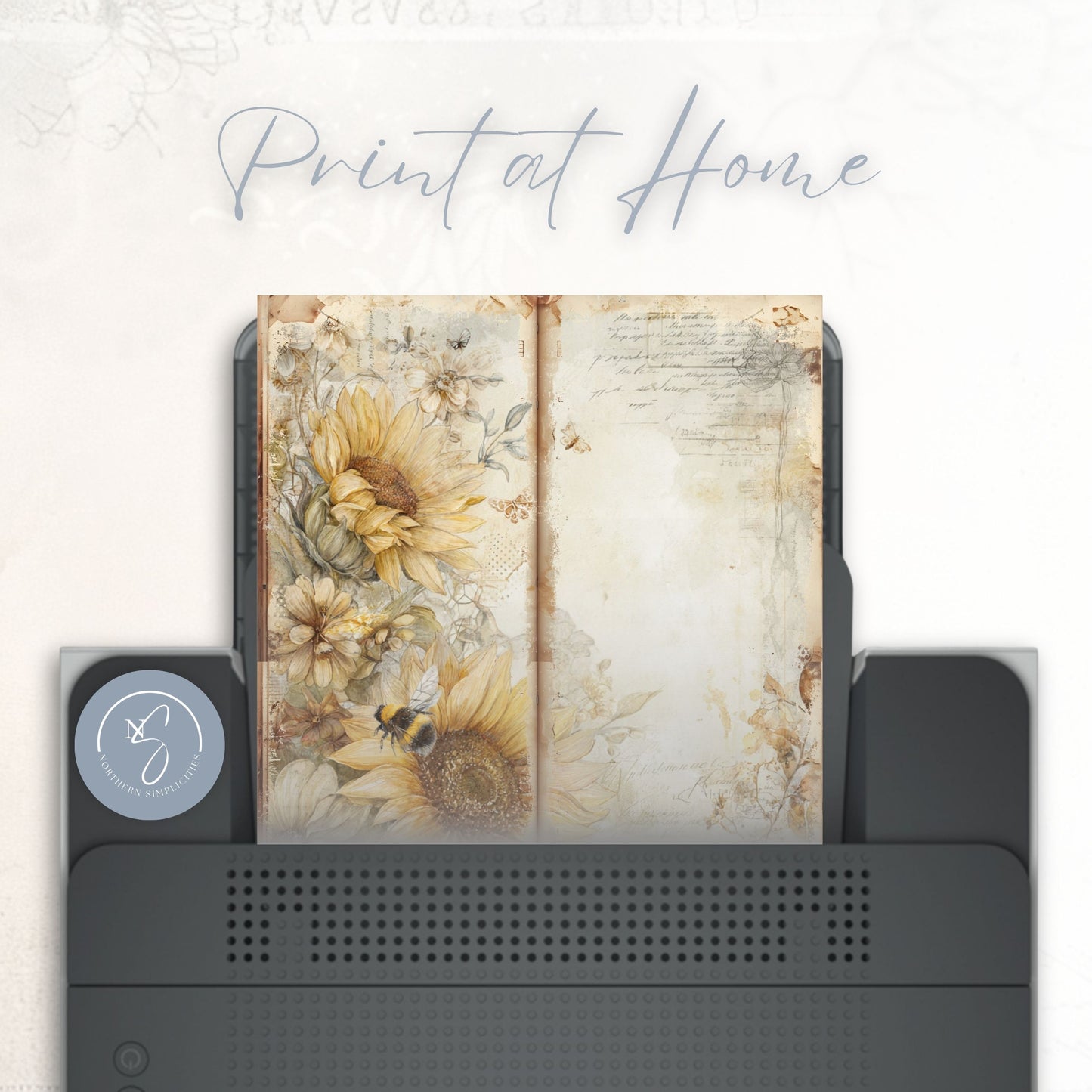 Honey Garden Tall Journal Pages