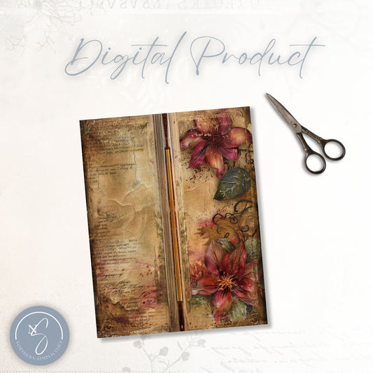 Poinsettia Perfection Tall Journal Cover