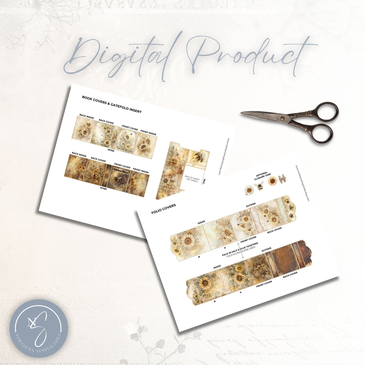Honey Garden Mini Junk Journal Folio Kit