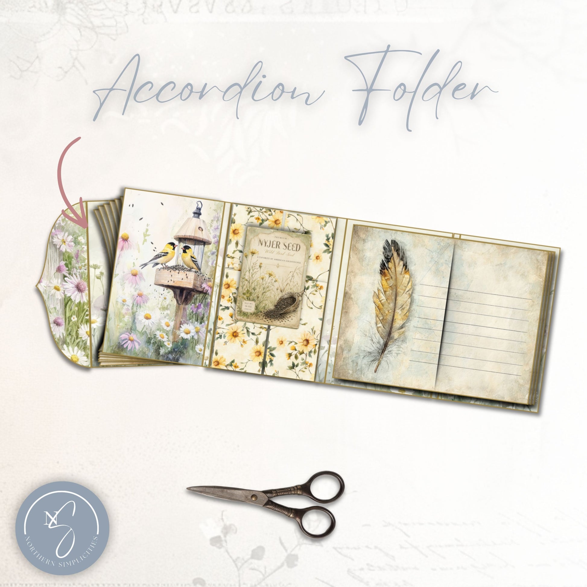 Golden Visitor Accordion Folio Kit