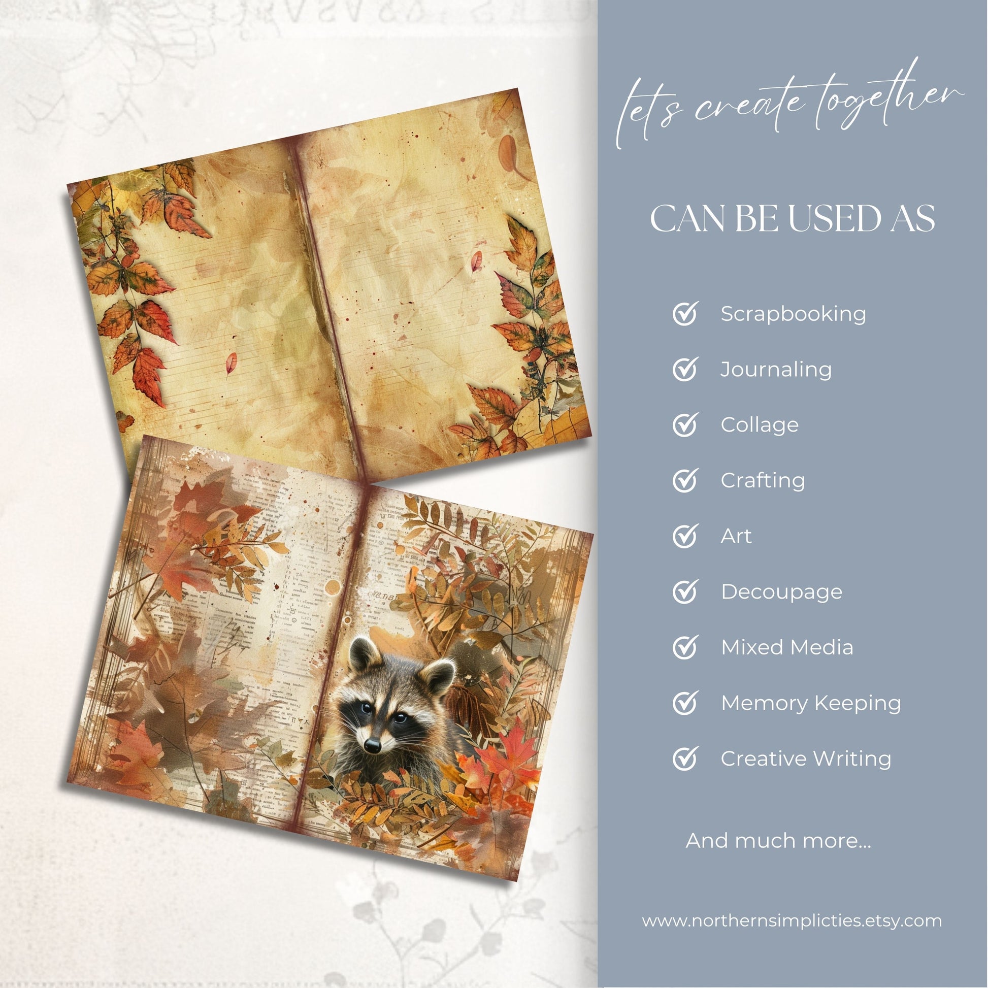 Enchanted Woodland Junk Journal Pages