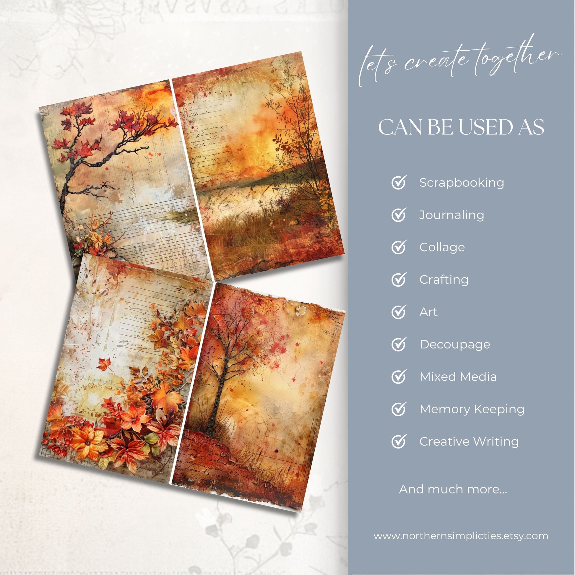 Autumn Whimsy Journal Papers