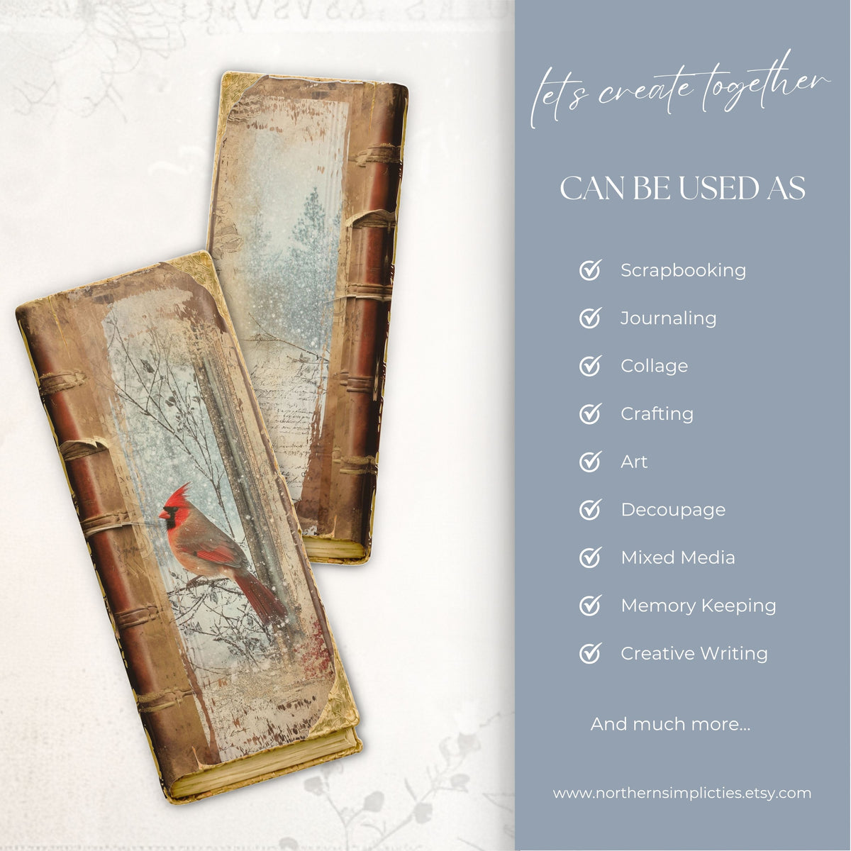 Cardinal Whispers Tall Journal Cover