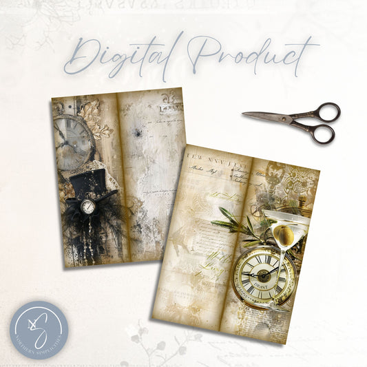 Midnight Affair Tall Journal Pages
