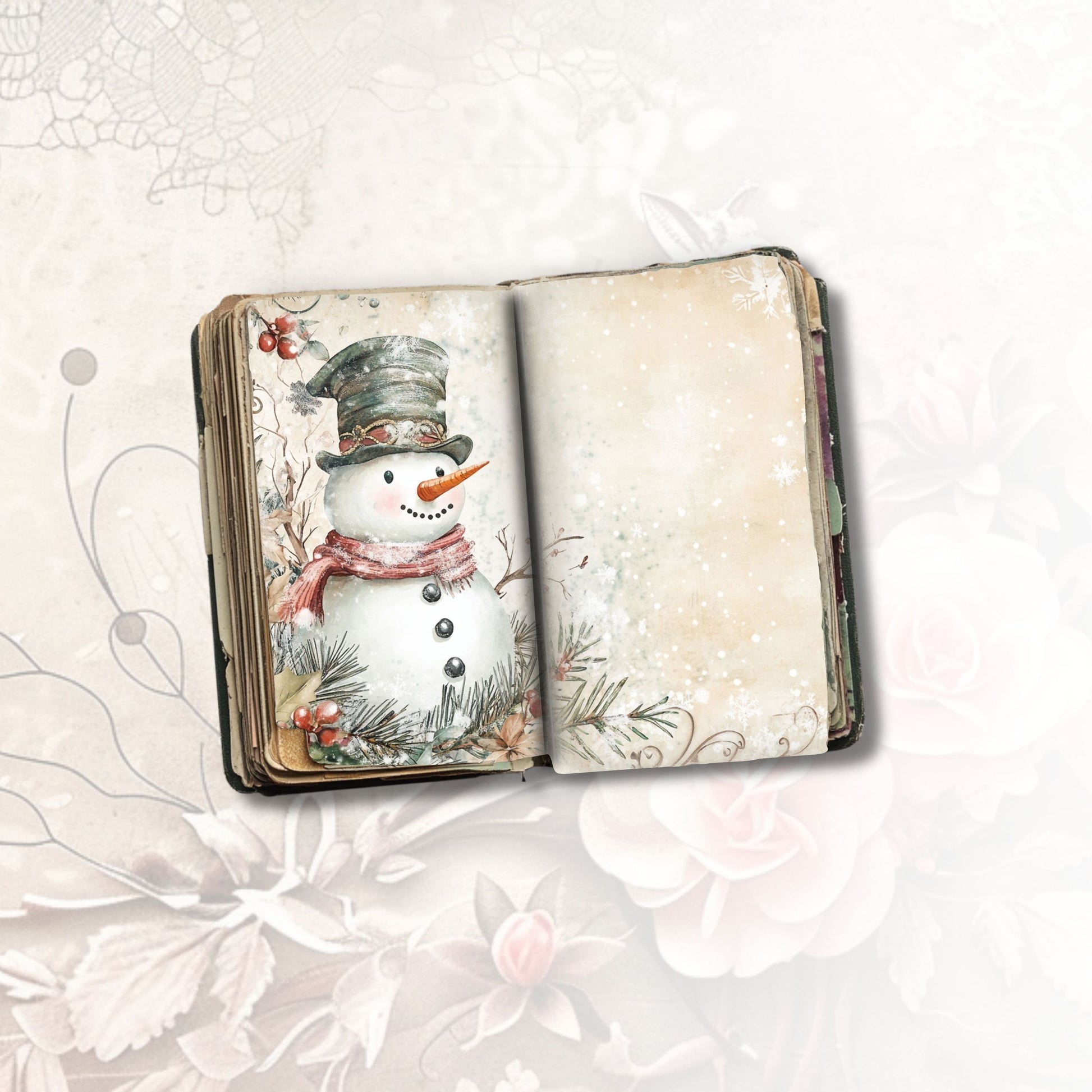 Frosty Friends Junk Journal Pages