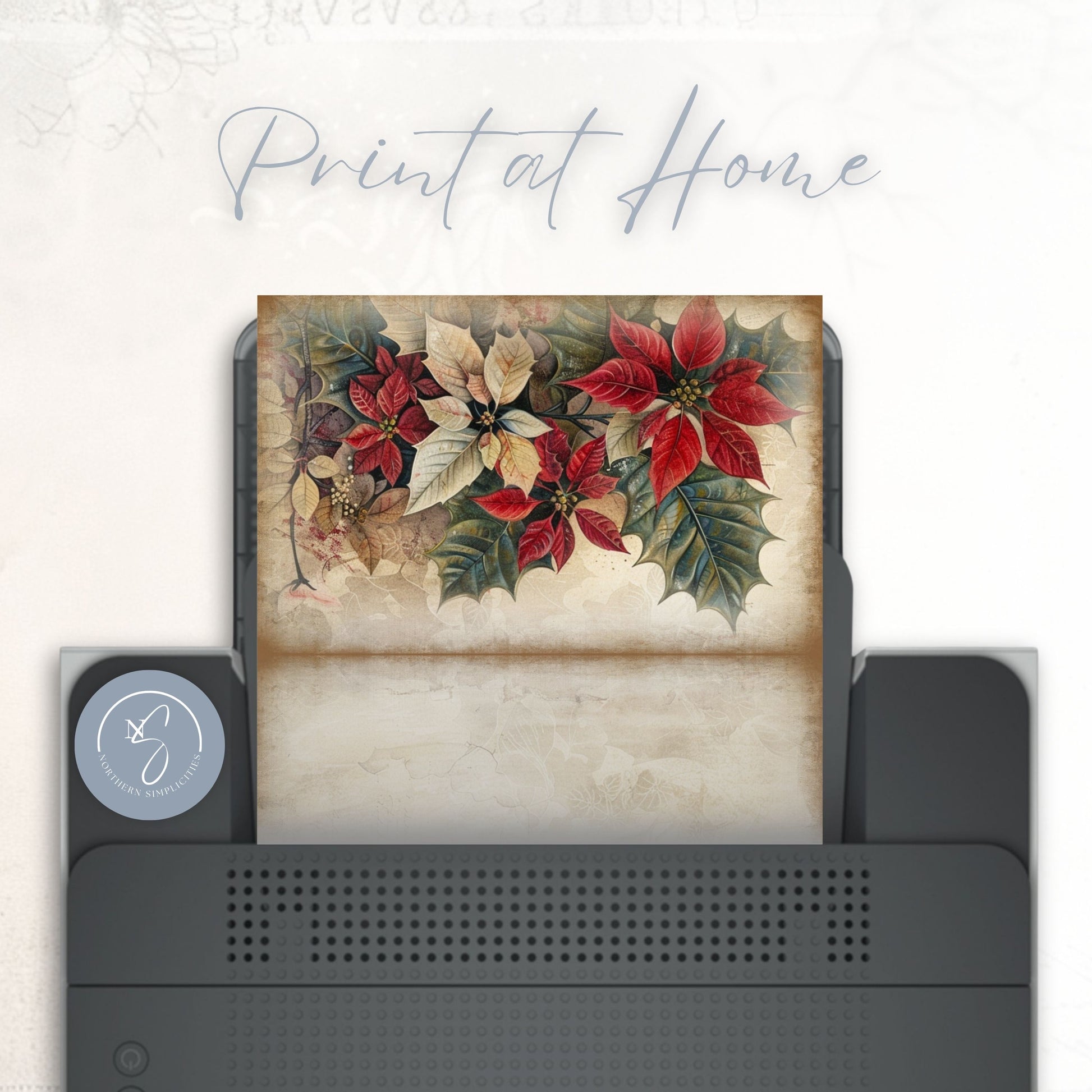 Poinsettia Perfection Journal Pages