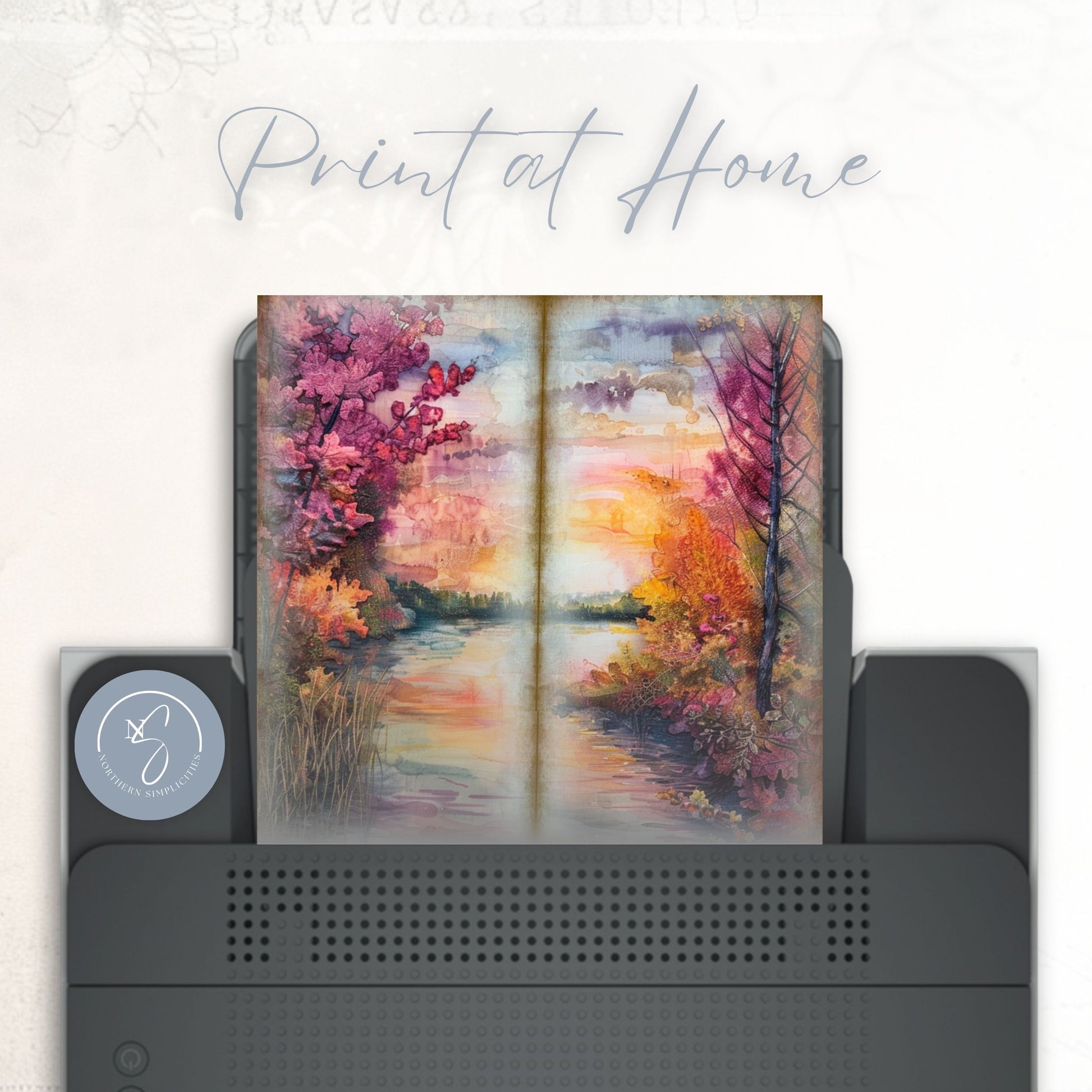 Autumn Whimsy Tall Journal Pages