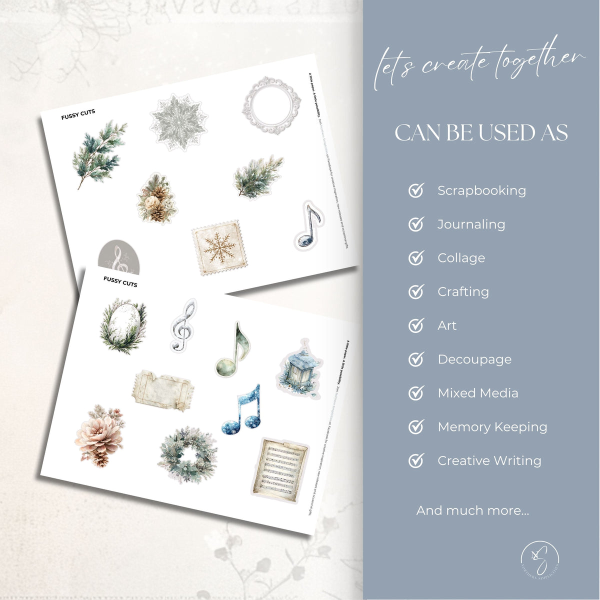 Winter Melodies Fussy Cuts