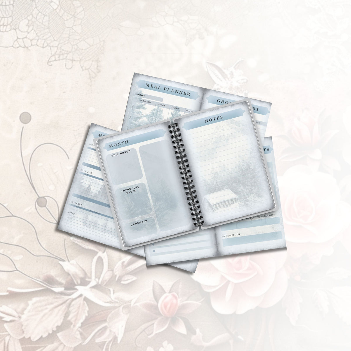 Frosted Elegance Junk Planner