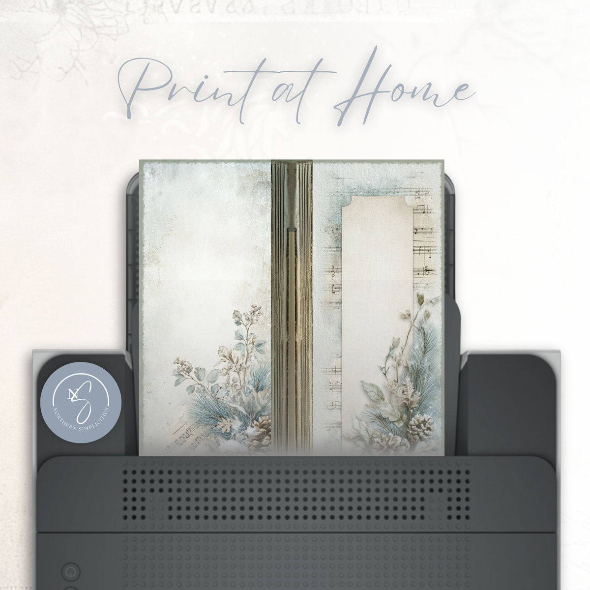 Winter Melodies Tall Journal Cover
