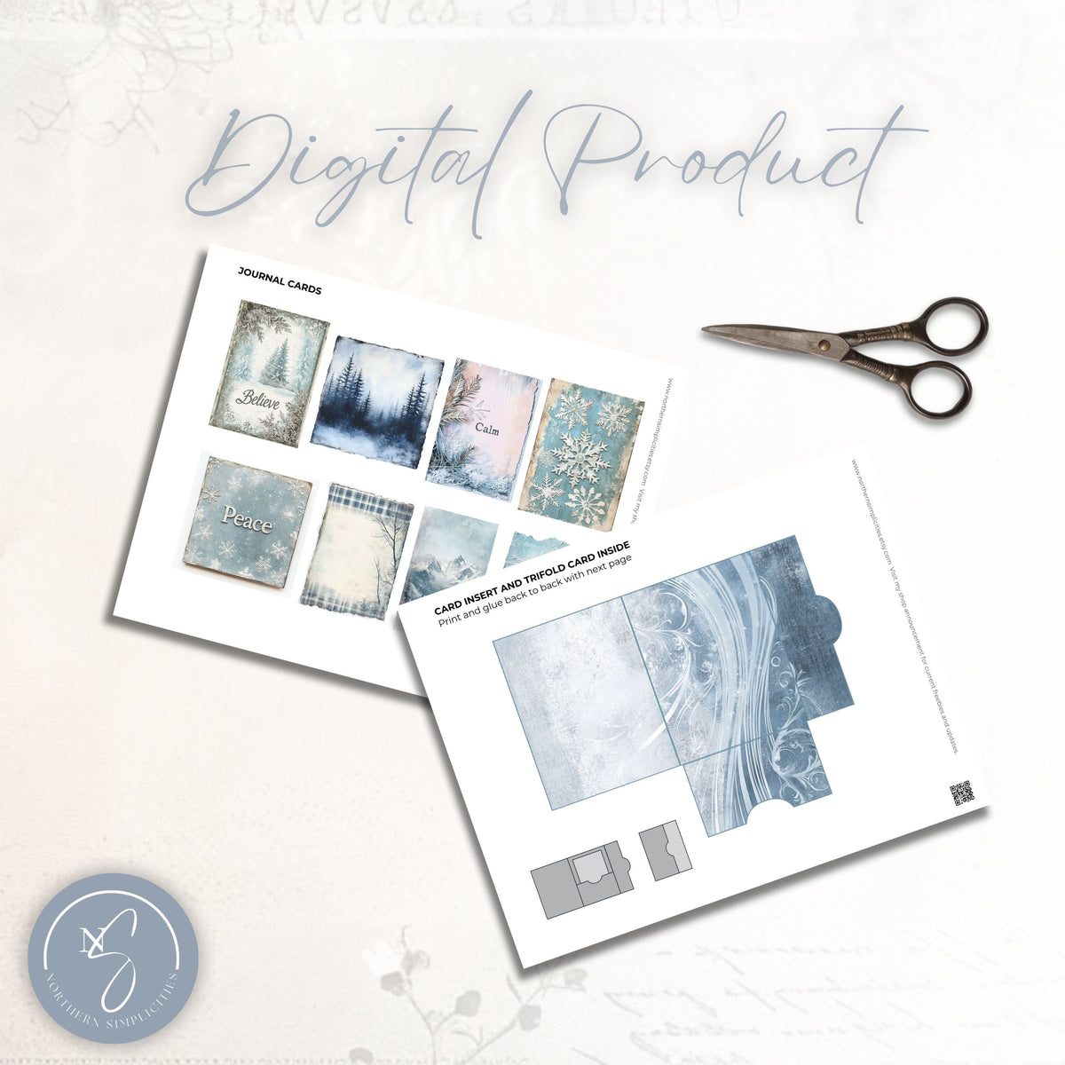 Frosted Elegance Cards and Envelopes