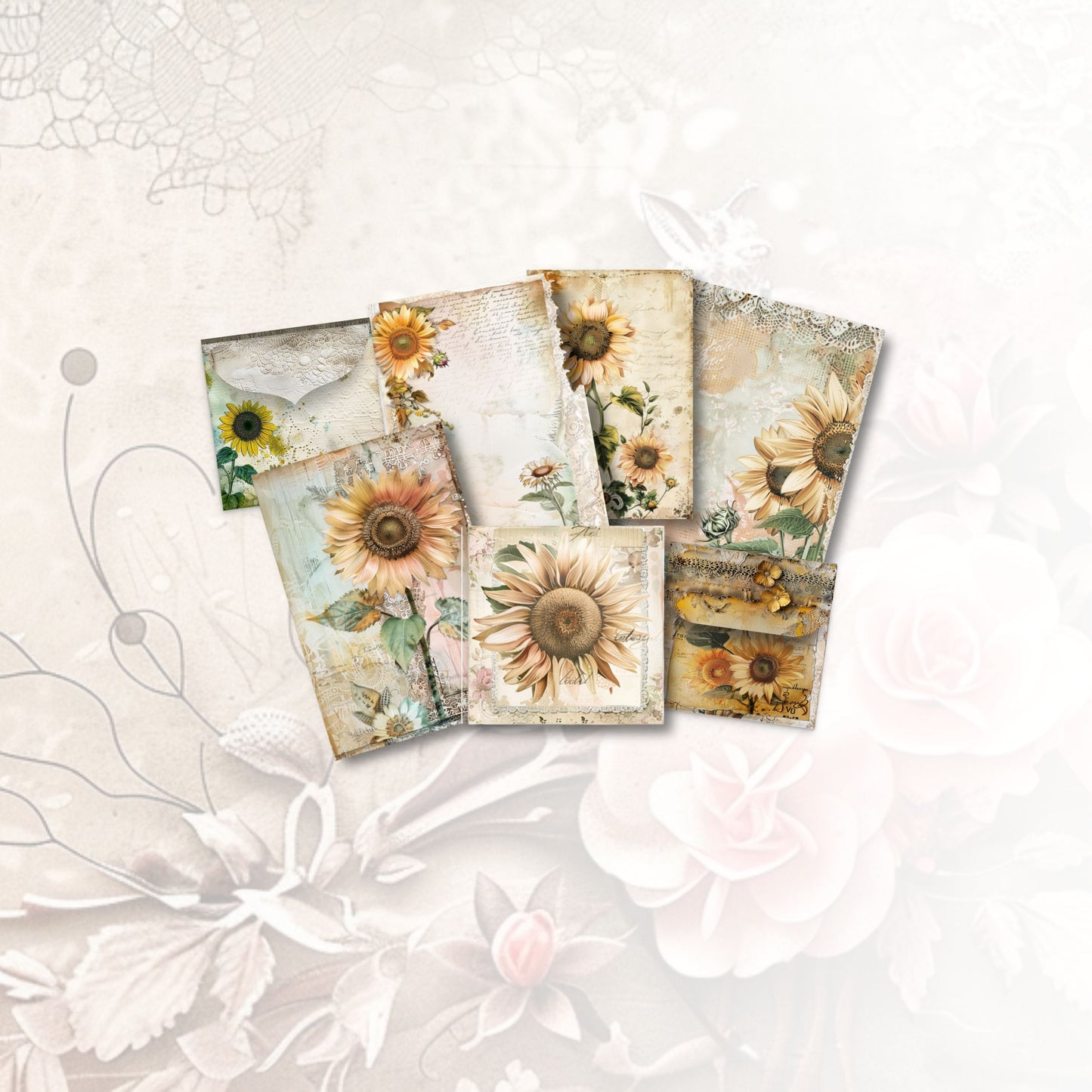 Sunflower Bliss Journal Cards & Envelopes
